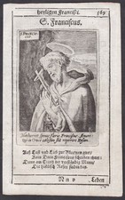 Gravura em cobre imagem sagrada de Francisco de Assis 1645 comprar usado Gravura em cobre imagem sagrada de Francisco de Assis 1645 comprar usado  Enviando para Brazil