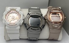 Relógio feminino Casio Baby G analógico aço inoxidável pacote com 3 comprar usado  Enviando para Brazil