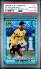 Usado, 2020 Merlin Chrome UCL Jude Bellingham Aqua Speckle Rookie 139/175 PSA 10 comprar usado  Enviando para Brazil