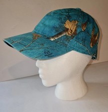 Chapéu de pesca ao ar livre Signstures folhas camufladas azul turquesa azul-petróleo boné caçador, usado comprar usado  Enviando para Brazil