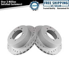 Usado, Rotor de freio de alto desempenho Drilled Slotted revestido Par Traseiro Para Mitsubishi comprar usado  Enviando para Brazil