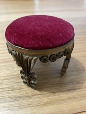 Banqueta pequena de pelúcia vermelha para pés cadeira otomana tamanho boneca móveis comprar usado  Enviando para Brazil