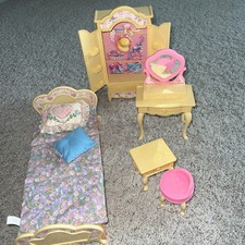 Banqueta Barbie quarto dobrável lindo guarda-roupa cama mesa de cabeceira 1996 Mattel comprar usado  Enviando para Brazil