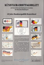 Künstler ersttagsblatt 1989 gebraucht kaufen  Habichtswald