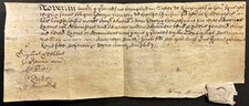 1687 vellum bond for sale 1687 vellum bond for sale  BEDFORD