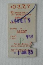 Railway ticket bracknell for sale  REDCAR