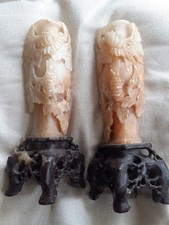 Two soapstone vases for sale  EASTBOURNE