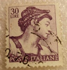 Francobollo michelangiolesca p usato  Sale