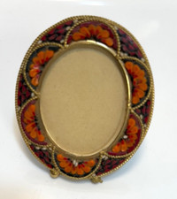Moldura oval vintage italiana floral micro mosaico, usado comprar usado Moldura oval vintage italiana floral micro mosaico, usado comprar usado  Enviando para Brazil