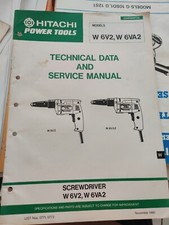 Manual de serviço técnico para Hitachi W6V2, W6VA2 oficina de reparo de chaves de fenda comprar usado  Enviando para Brazil