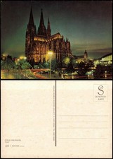 Pocztówka Kolonia Katedra w Kolonii podświetlana nocą 1970 na sprzedaż  Wysyłka do Poland
