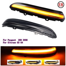 Par de retrovisor lateral luz de seta para Peugeot 208 2008 Citroen C3 C4 comprar usado  Enviando para Brazil