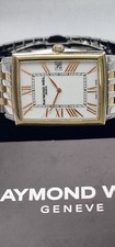 Relógio Raymond Weil Tradition masculino estilo tanque pulseira com cristal de safira. comprar usado  Enviando para Brazil