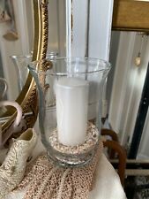 Clear glass hurricane for sale  BUSHEY