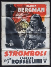 Usado, 1950 Affiche cinéma STROMBOLI Ingrid Bergman Rossellini 59x78cm 1634 comprar usado  Enviando para Brazil