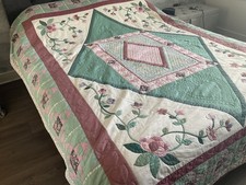 Vintage patchwork bedspread for sale  RUGELEY