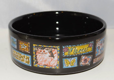Whisker City GOOD KITTY comida de gato tigela de água prato grés preto artístico 5" comprar usado  Enviando para Brazil