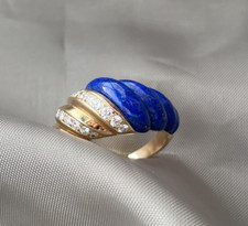 Van Cleef & Arpels (attribué à)  - Bague - Lapis, diamant, or 18 carats 18K 750, usado comprar usado  Enviando para Brazil