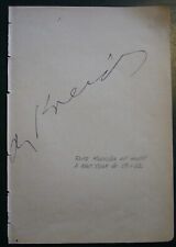 Autografo fritz kreisler usato  Spedire a Italy