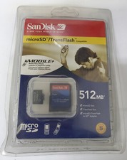 Cartão micro SD antigo SanDisk 512 MB com adaptador SD TransFlash 2005 comprar usado  Enviando para Brazil