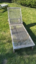 Wooden sun lounger for sale  NESTON