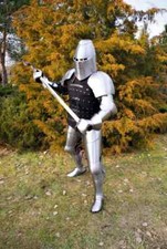 Usado, Conjunto completo de armadura Buhurt Combat Medieval Knight Suit of Armor vestível LARP comprar usado  Enviando para Brazil