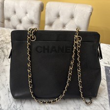 Bolsa de couro preta corrente autêntica CHANEL comprar usado  Enviando para Brazil