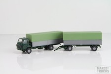Caminhão reboque de lona Roskopf Saurer D330 2a/2a verde/cinza em branco/RS117, usado comprar usado  Enviando para Brazil