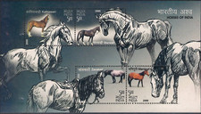 2009 CAVALOS INDÍGENAS DA ÍNDIA FOLHA MINIATURA SELO MS MNH comprar usado  Enviando para Brazil