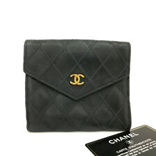 Cartera plegable Chanel bicolor acolchada con logotipo CC piel de cordero/3AF0075 segunda mano  Embacar hacia Argentina