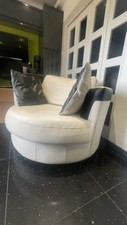 White roundleather swivel for sale  LEICESTER