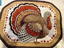 Turkey placemats quilted for sale  Reno