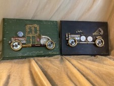 Usado, 1960 Vintage V. Rasines Steampunk Auto Folk Pop Art Placas de Parede Art Art Art Art Assinado por Artista comprar usado  Enviando para Brazil