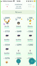 Shiny Shadow Ho-Oh +Shiny Green Balloon Pikachu MiniPTC 261k Stardust Pokemon Go comprar usado  Enviando para Brazil