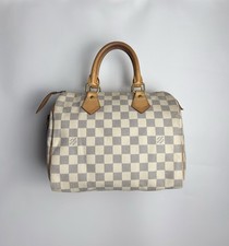 Bolsa de mão Louis Vuitton Speedy 25 Damier Azur couro branco viagem N41534 MB4100 comprar usado Bolsa de mão Louis Vuitton Speedy 25 Damier Azur couro branco viagem N41534 MB4100 comprar usado  Enviando para Brazil