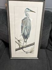 blue heron print framed for sale  Montpelier