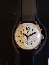 Relógio Rebel Time Aviator aço inoxidável resistente à água mostrador preto mostrador branco comprar usado  Enviando para Brazil