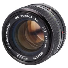 Minolta rokkor 50mm for sale  REDRUTH