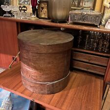 Antigua Gran Caja Redondo Medición de Grano Madera Curvo Epok S.XIX, usado comprar usado  Enviando para Brazil