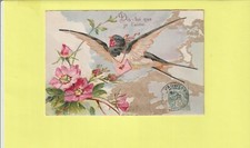 Cpa gaufree hirondelle d'occasion  Draguignan