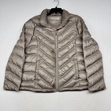 Jaqueta Kenneth Cole Feminina Extra Grande Cinza Down Puffer Reaction Zíper Completo, usado comprar usado  Enviando para Brazil