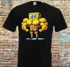 MAN & WOMAN - T-SHIRT - PRINT - SHIRT - SPONGEBOB SCHWAMMKOPF - BODYBUILDING GYM comprar usado  Enviando para Brazil