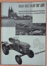 Deutz tractor instruction d'occasion  Expédié en Belgium