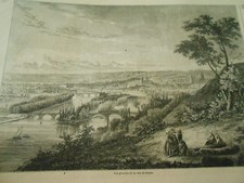Gravure 1863 vue d'occasion  La Verpillière