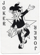 RARO E MODERNO "Coringa Preto/Branco com uma Estrela Branca Atrás Dele" JOKER Cartão de Jogo #92, usado comprar usado  Enviando para Brazil