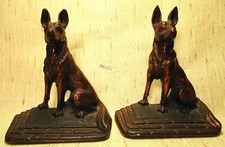 Antigo Muito Pesado Vintage Bronze Pastor Alemão Cão Policial BOOKENDS Muito Raro comprar usado  Enviando para Brazil