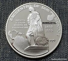 Encuentro Dos Mundos PLATA 1991 CARIBE 1ª SERIE IBEROAMERICANA Estatua a Colón. comprar usado  Enviando para Brazil
