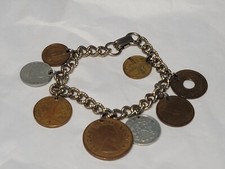 Coin charm bracelet for sale  Hubbard