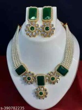 Conjunto de brincos de colar de noiva Kundan folheados a ouro indiano Bollywood comprar usado  Enviando para Brazil