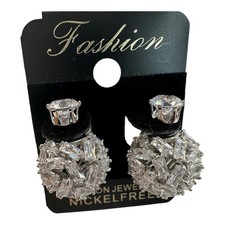 Brincos redondos perfurados com strass brilho requintado formatura ou casamento comprar usado  Enviando para Brazil